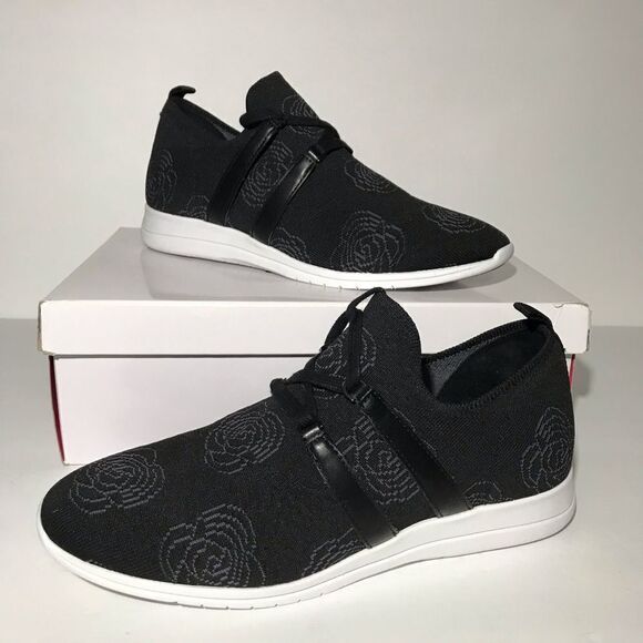 Isaac Mizrahi Live! Floral Stretch Fly Knit Sneaker - Picture 1 of 8